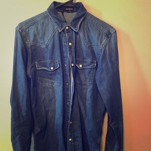 Kooples denim long sleeve shirt